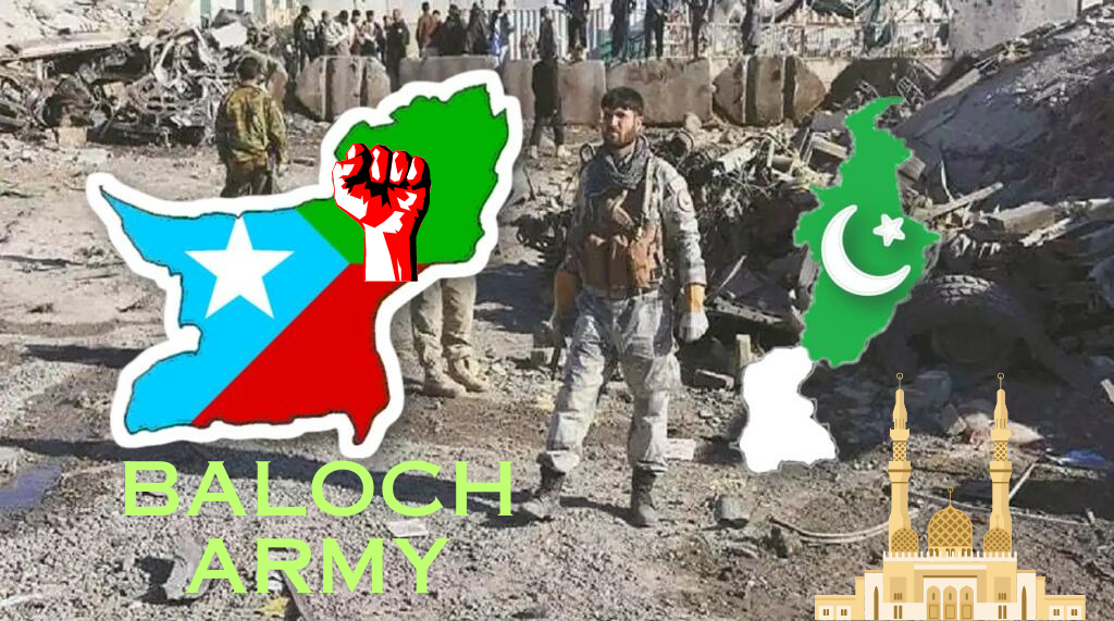 Baloch army and balochistan map