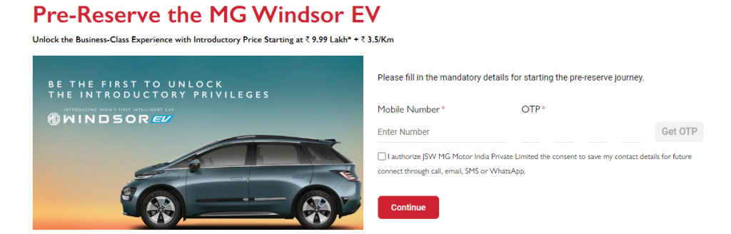 MG windsor ev