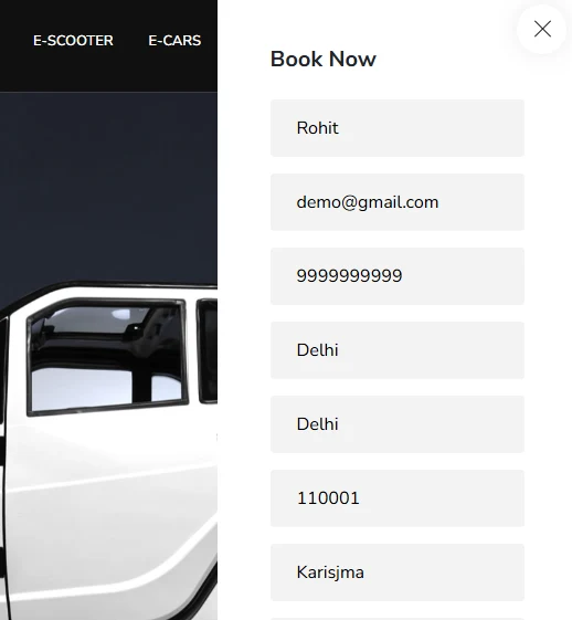 Yakuza Karishma Electric Car Review form